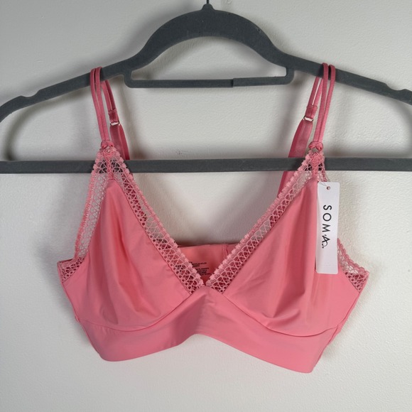 Soma Other - NWT Soma Bralette Lot of 2 Size Small Pink and Black Lace